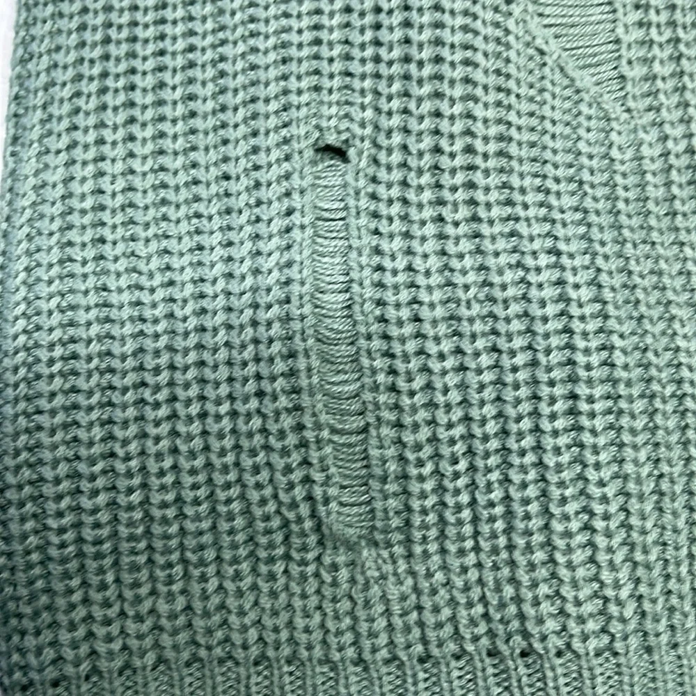 NWOT Distressed Dropped Long Sleeve Sweater in Sage